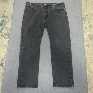 Levi's 559 Jeans Men's 40x30 Relaxed Straight Fit Stretch Black Dark Wash Denim